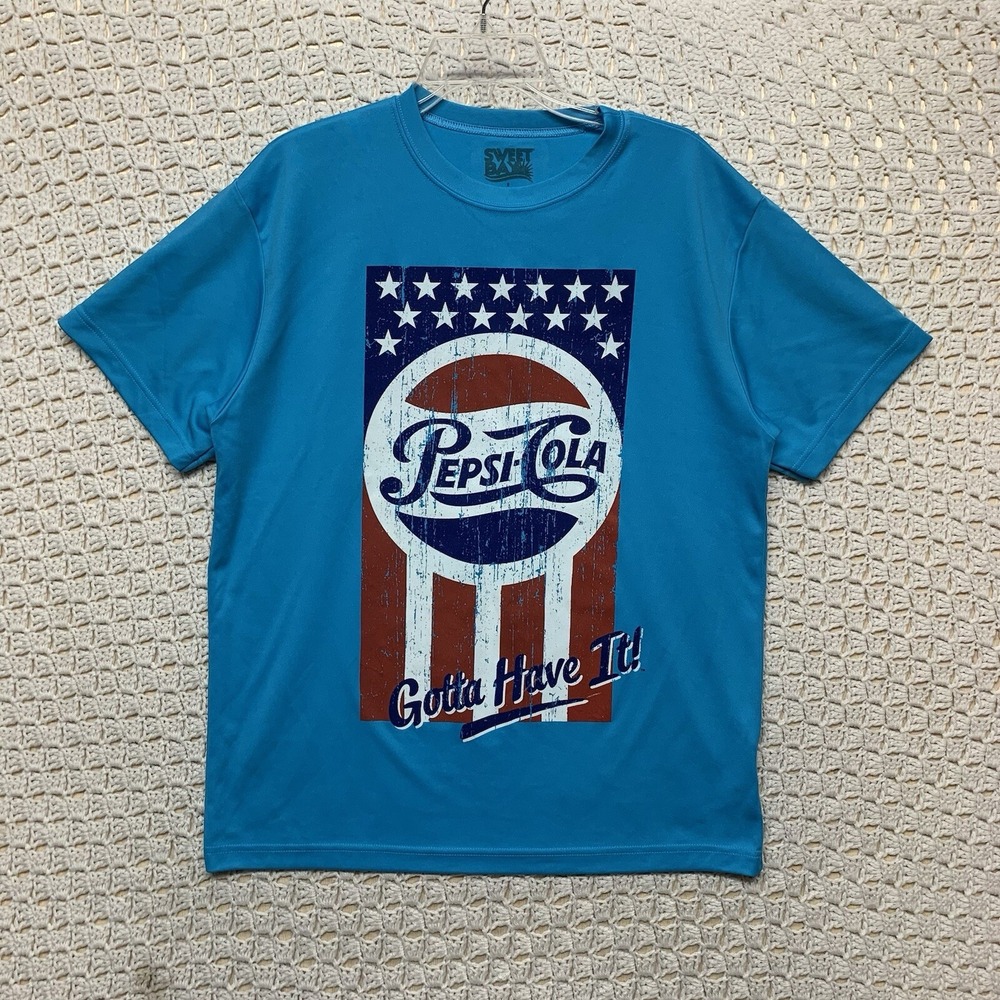 Pepsi Mens Tee Shirt Size Men Sz L Pepsi Cola  Logo Blue Graphic Gotta Have‎ It